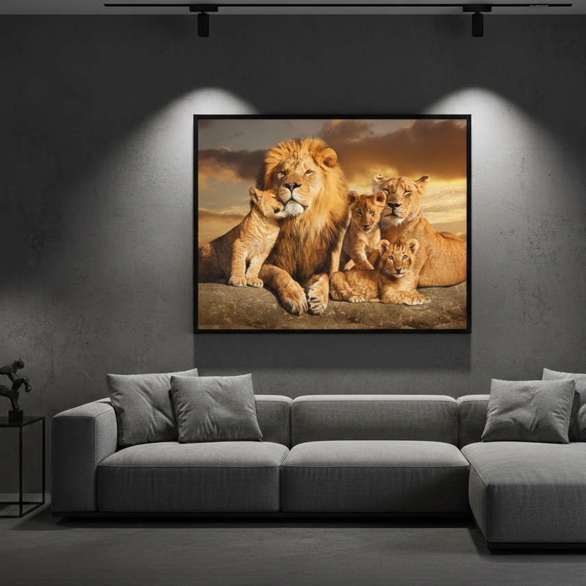 Lion Family Wall Art Wall Art