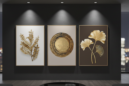 Golden Premium (3panel) | Wall Art