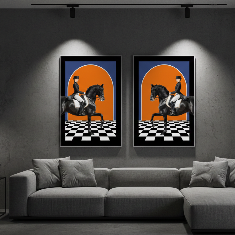 Classic Nobility Equestrian Poster Prints Contemporary Horse Riding Canvas Painting Wall Art Mural For Living Room Home Decor