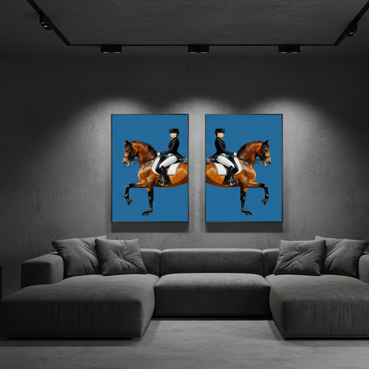 Horse Wall Art Decor: Large Equestrian Canvas Print