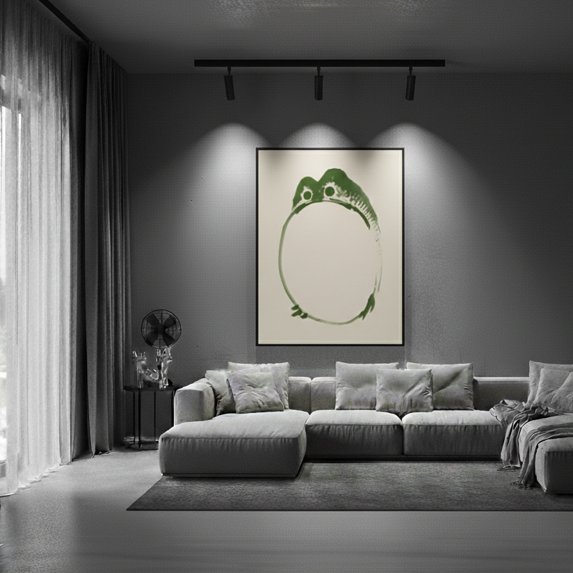 Matsumoto Hoji Frog 2 Canvas Frames Wall Art