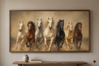 Seven Horses Luxury Frame Wall Art