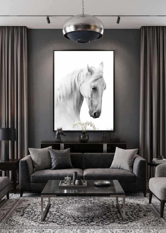 Majestic White Steed |Single Wall art