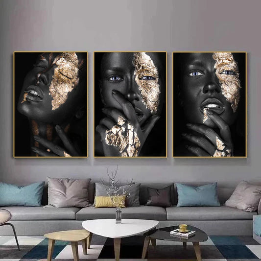 African Make Up Women – 3 PANEL