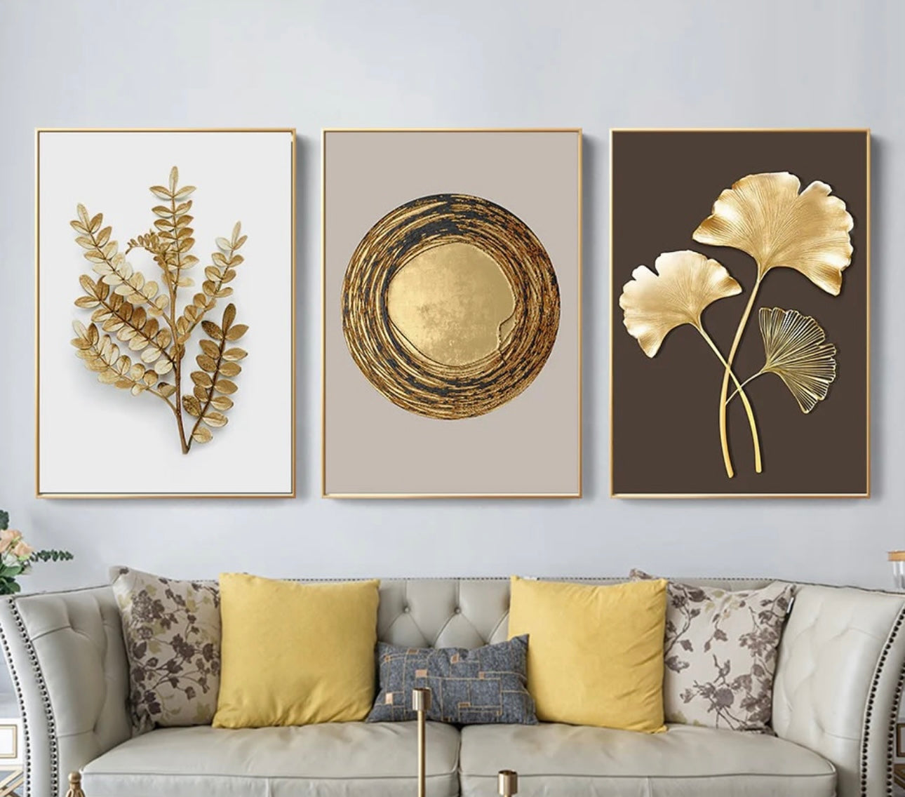 Golden Premium (3panel) | Wall Art