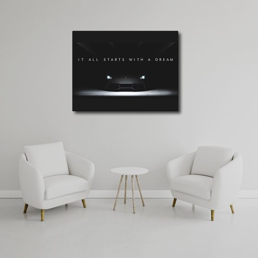 ITS ALL STARTS WITH A DREAM Canvas Frames Wall Art