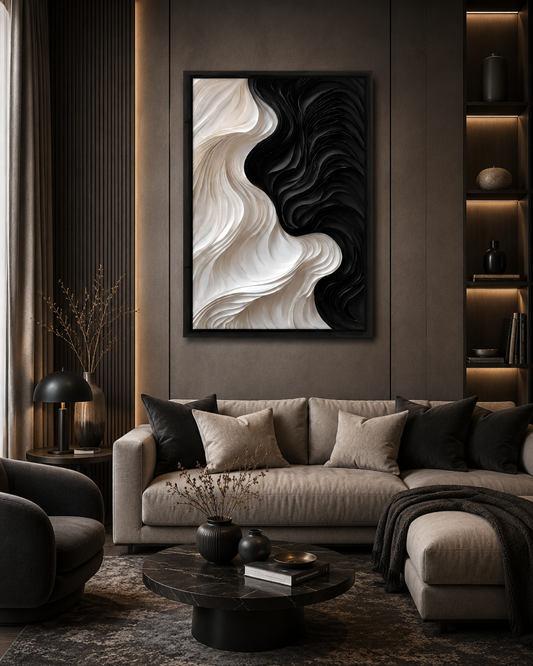 Echoes in the Dark Abstract | Wall Art