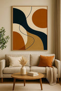 Sienna Wave Canvas Frame Art