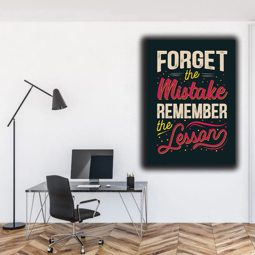 Remember The Lesson Motivational Canvas | Wall Art