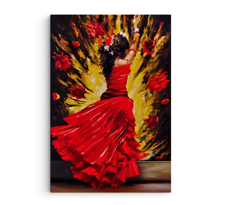 Spanish Dancer Modern Canvas Wall Art Painting