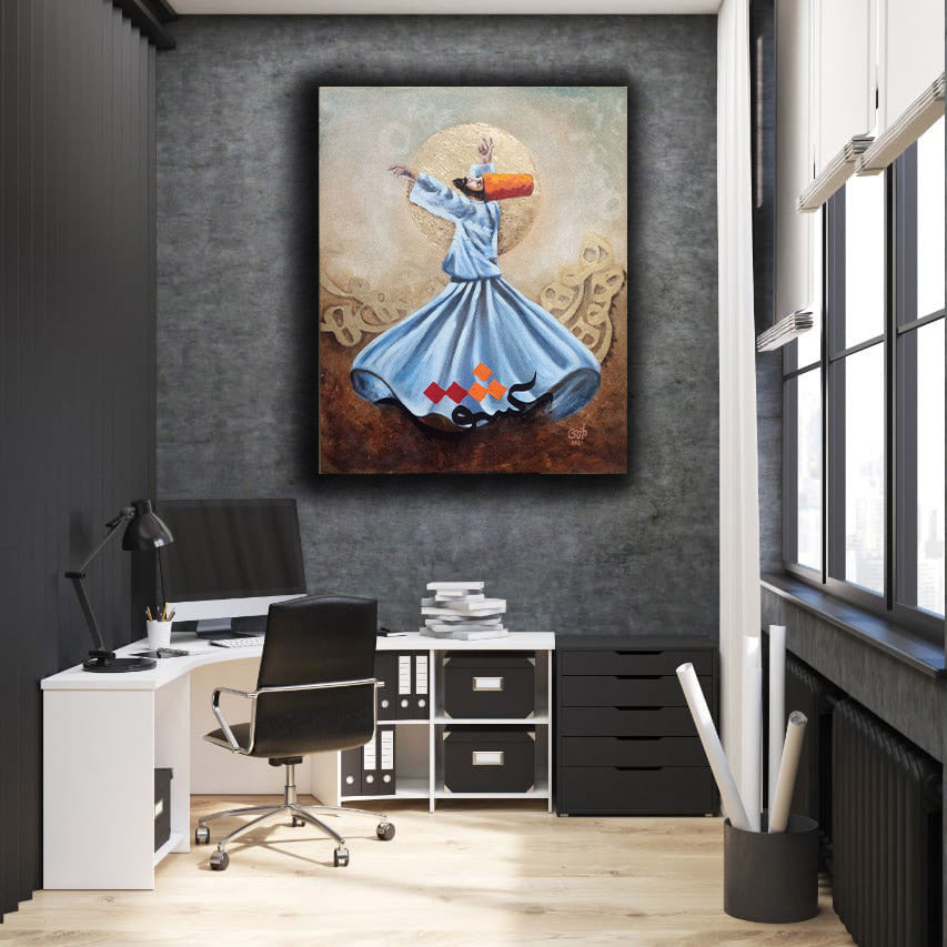 Serenity of Sufi Whirling Dervish Rumi | Wall Art