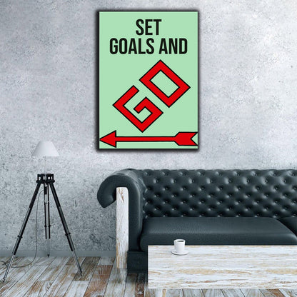 Set Goals & GO Canvas | Wall Art