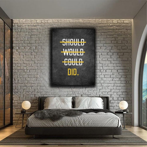 "Should Would CouldDID" Canvas | Wall Art