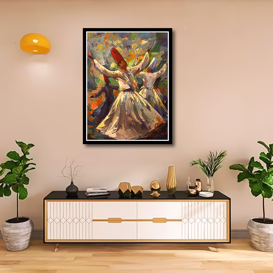 Thaely Rumi Sufi Turkish Dance Canvas Frames | Wall Art