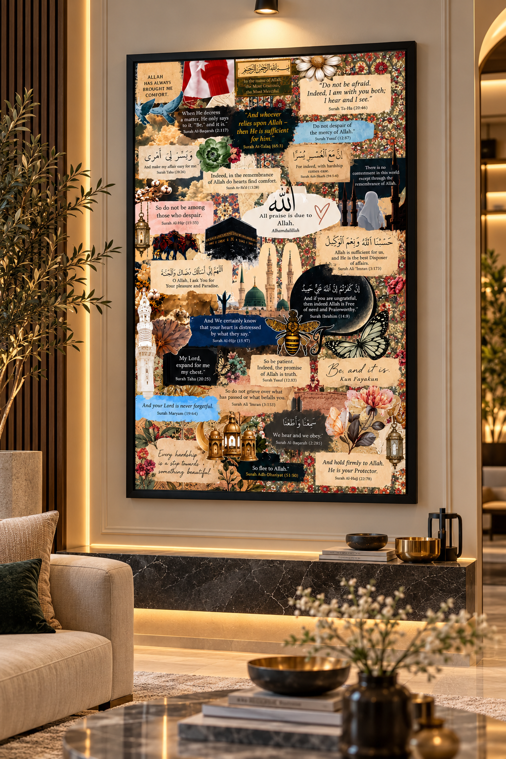 A Soulful Islamic Collage of Faith