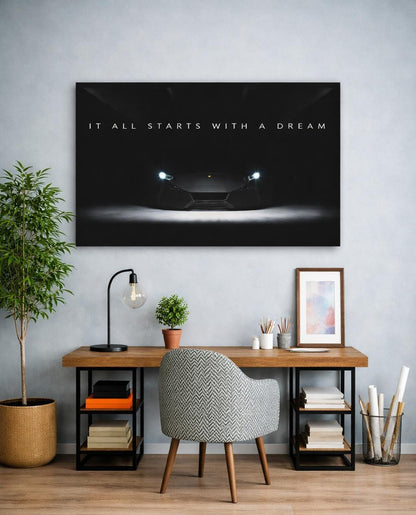 ITS ALL STARTS WITH A DREAM Canvas Frames Wall Art