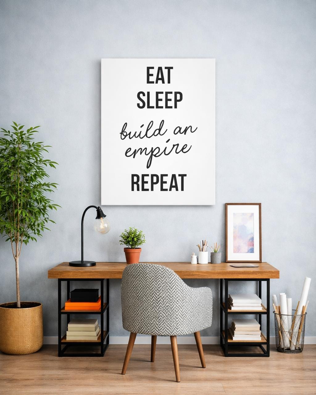EAT SLEEP EAT REPEAT Canvas Frames Wall Art