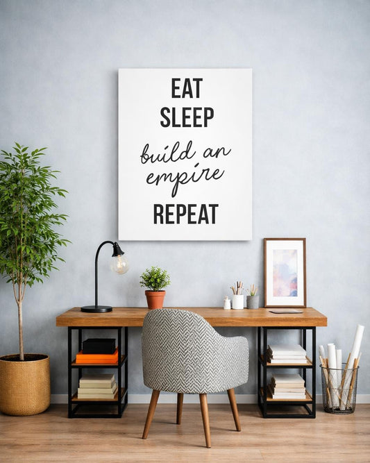 EAT SLEEP EAT REPEAT Canvas Frames Wall Art