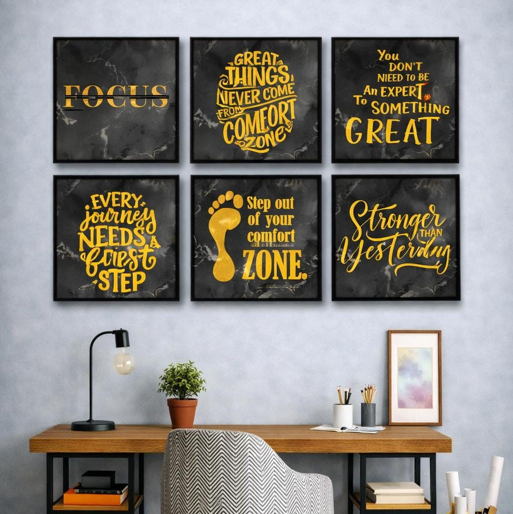 Positive Motivational Quotes (6Panel) Wall Art