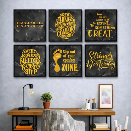 Positive Motivational Quotes (6Panel) Wall Art