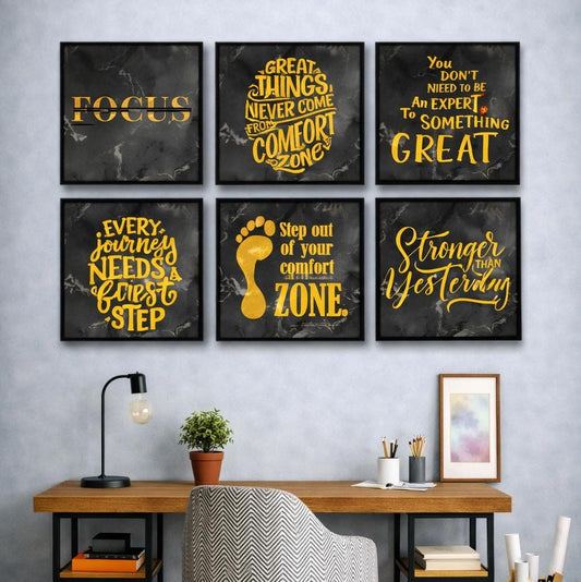 Positive Motivational Quotes (6Panel) Wall Art