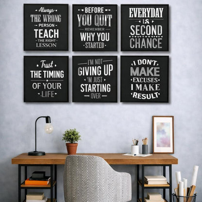 Motivational Buisness Qoutes (6panel) Wall Art