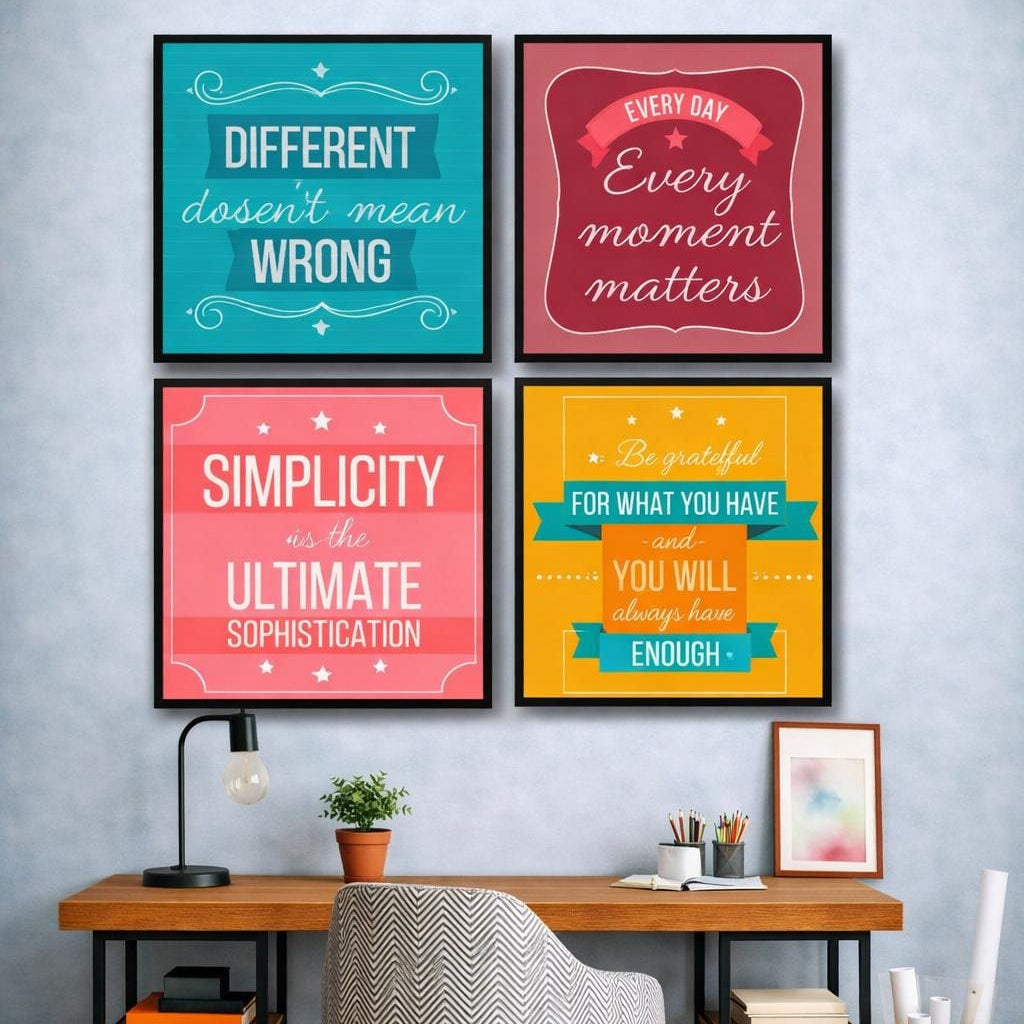 Motivational Solutions (4 Panel) Wall Art