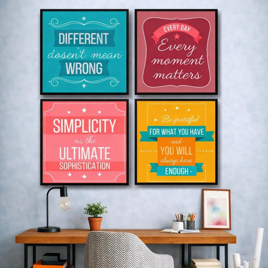 Motivational Solutions (4 Panel) Wall Art