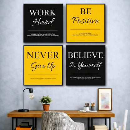 Passionate Inspiring Quotes (4Panel) Wall Art