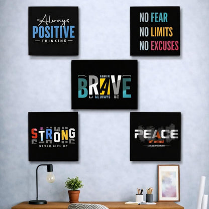 Premium Vectors Motivational Quote (5 Panel) Wall Art