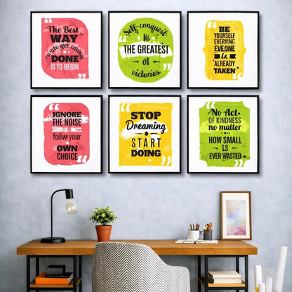 Synthetic Motivational Quote (6 Panel) Wall Art
