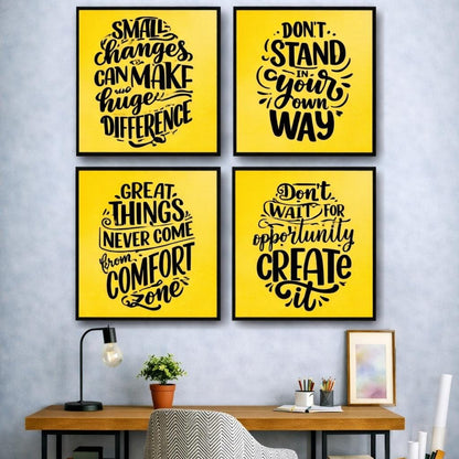 ZEBO TREND Motivational (4 Panel) Wall Art