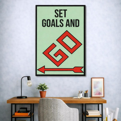 Set Goals & GO Canvas | Wall Art