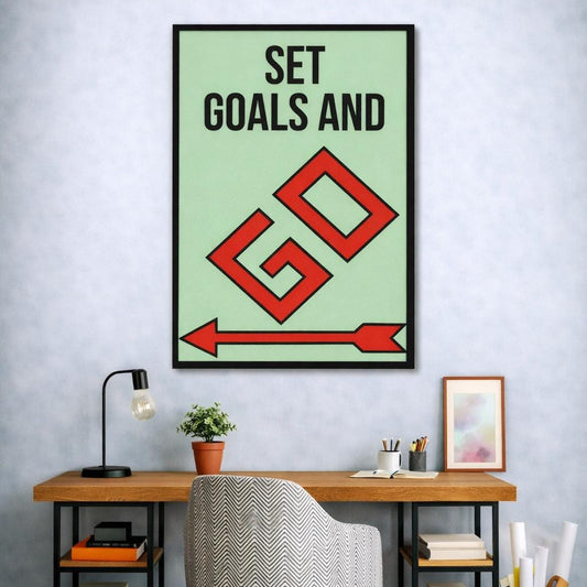 Set Goals & GO Canvas | Wall Art