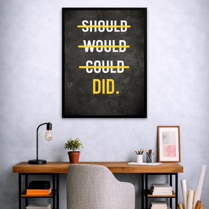 "Should Would CouldDID" Canvas | Wall Art