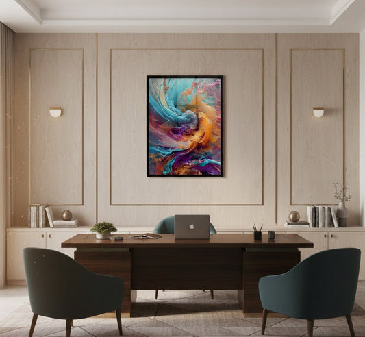 Paint Swirl Canvas Frames | Wall Art