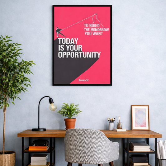 Today is Your Opportunity Motivational Canvas | Wall Art