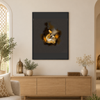 Al Hayy Al Qayyum, Canvas Printing - Islamic Wall Decor — square premium interior mockup, complete full frame visible with safe margin