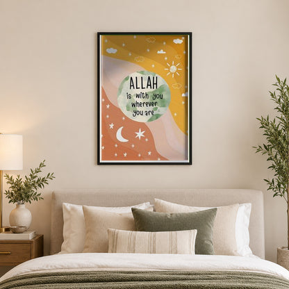 Allah's Presence: In Every Place — square premium interior mockup, complete full frame visible with safe margin