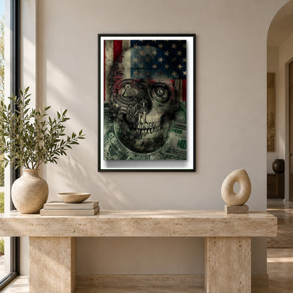 American Skull — square premium interior mockup, complete full frame visible with safe margin