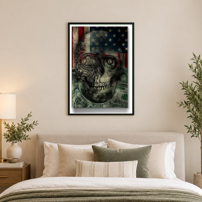 American Skull — square premium interior mockup, complete full frame visible with safe margin