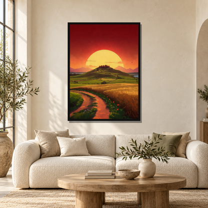 Artstation — square premium interior mockup, complete full frame visible with safe margin