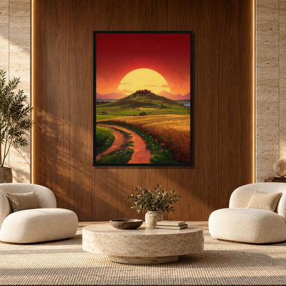 Artstation — square premium interior mockup, complete full frame visible with safe margin