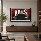 boss office wall art canvas square premium interior mockup 1
