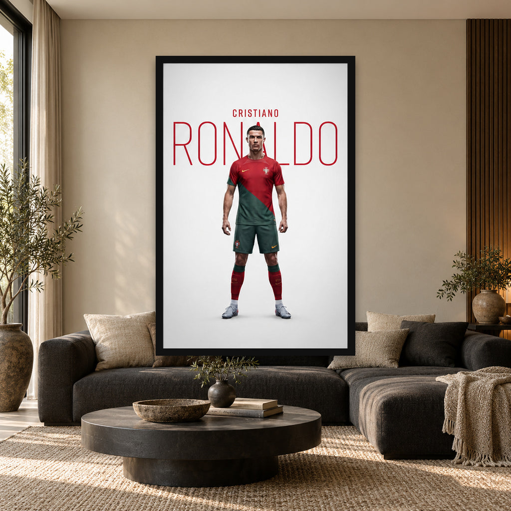 CR7 GOAT — square premium interior mockup 1, complete full frame visible with safe margin