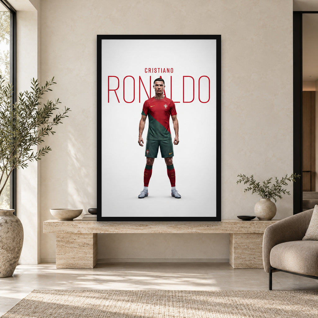 CR7 GOAT — square premium interior mockup 2, complete full frame visible with safe margin