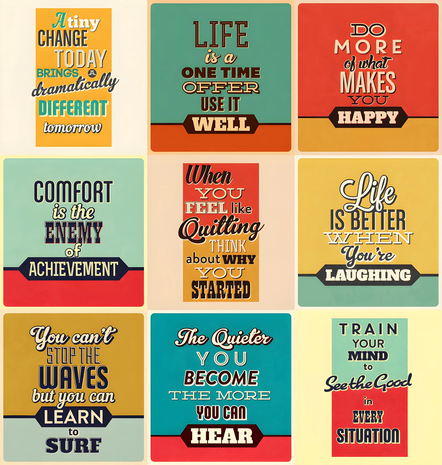 FRIENDS OFFICE AUTOMATION Motivational (8Panel) Wall Art