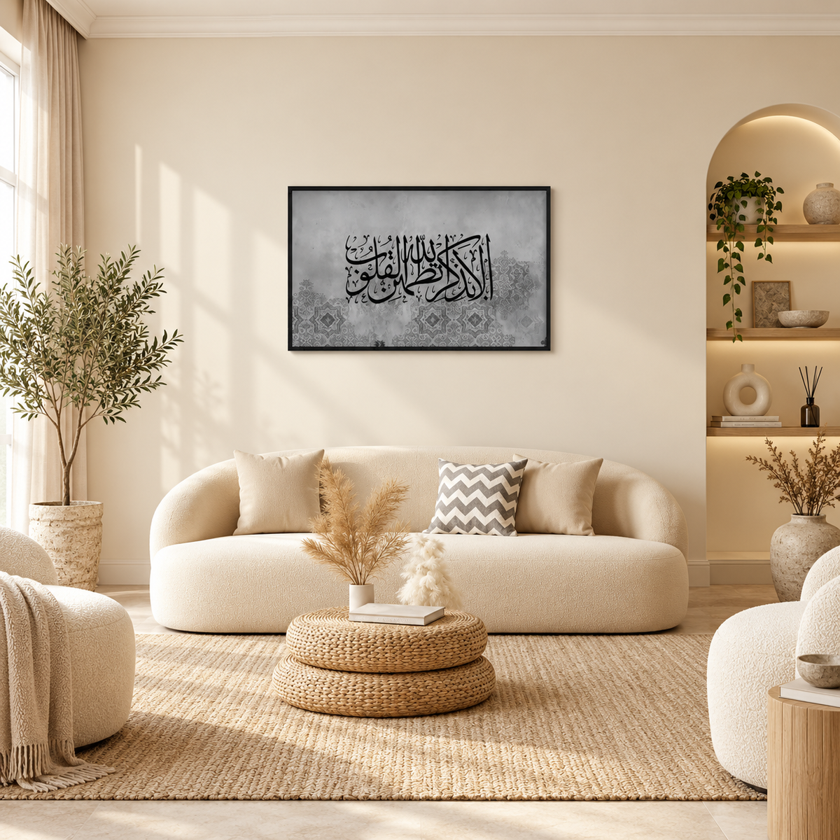 Divine Calm — square premium interior mockup 1, full frame visible