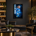 Erling Haaland No. 9 square premium interior mockup, complete full frame visible with safe margin