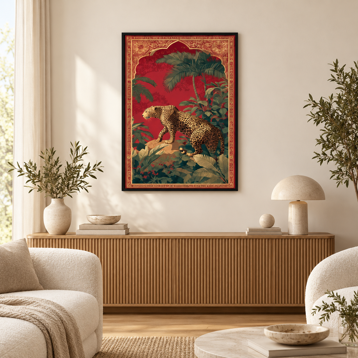 The Royal Guardian Single Wall art — square premium interior mockup 2, full frame visible